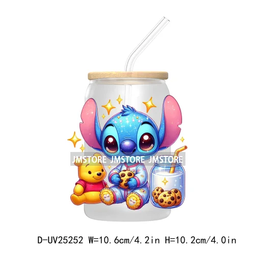 Cartoon Baby Bear And Friends UV DTF Transfer Stickers Decals For Libbey Cold Cups Mugs Tumbler Waterproof DIY Custom Logo Label