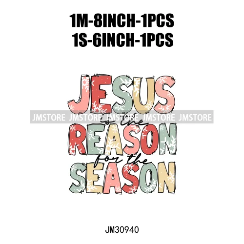 True Story Merry Christmas Jesus Is The Season God Says You Are Iron On DTF Transfers Stickers Ready To Press For Sweatshirts