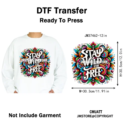 12in Colorful Rap Music Rock Vibes Mud Master Truck Space Trip Graffiti Iron on DTF Transfer Stickers Ready to Press for T-shirt