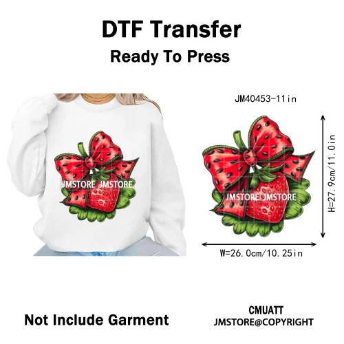 Hello Summer Vibes Watermelon Strawberry Fruit Festival Lover Coquette Iron on DTF Transfers Sticker Ready to Press for T-shirts