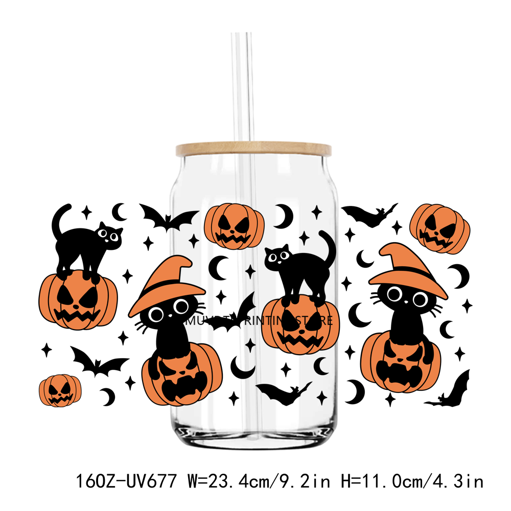 Halloween Spooky Season 16OZ UV DTF Wrap Sticker