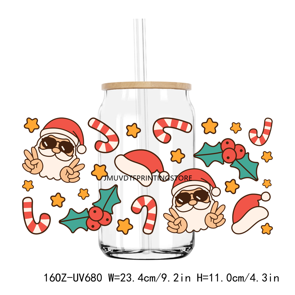 Merry Christmas 16OZ UV DTF Wrap Sticker